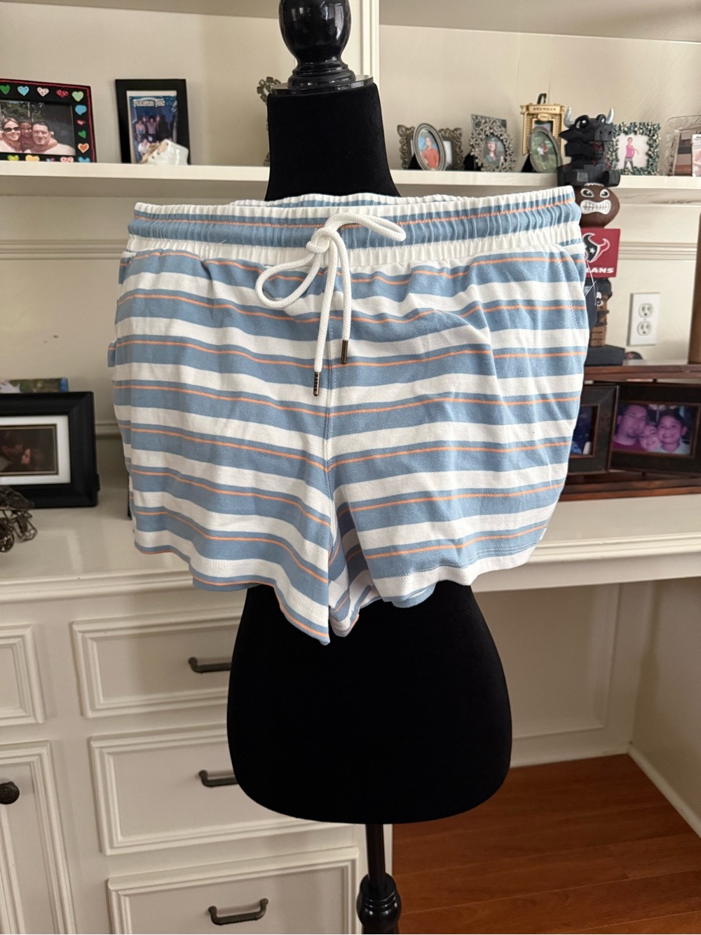 Parke x Target Women’s HIGH RISE Drawstring pull on light blue / orange Shorts